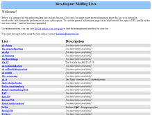 Tablet Screenshot of lists.foej.net